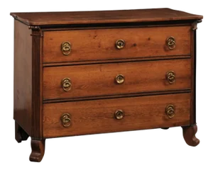 19th Century French Wooden Commode w/Neat Brass Hardware