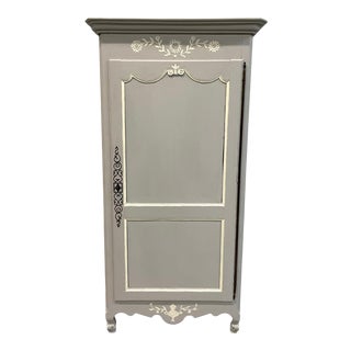 18th Century French Louis XV Style Provencal Painted Bonnetiere or Armoire For Sale