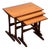 Mid Century Danish Modern Nesting Tables Attributed to Kai Kristiansen Teak Set 3 Denmark MCM For Sale