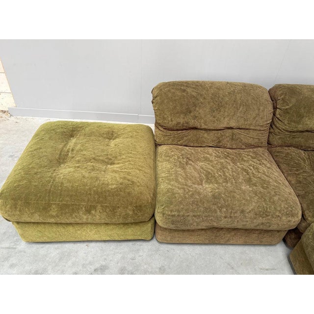 Green Vintage Modular Elements Sofa, 1970s, Set of 6 For Sale - Image 8 of 18