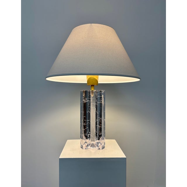 Scandinavian Glass Table Lamp by Fagerhults, 1970s For Sale - Image 6 of 11