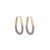 Pave Diamonds Gold Hoop Mid Size Earrings, A Pair For Sale - Image 9 of 9