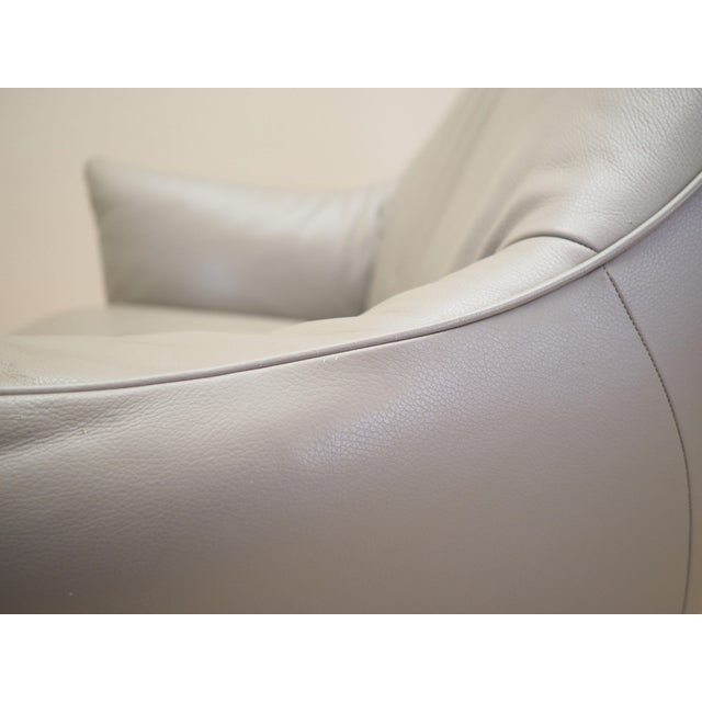 Vintage Italian Leather Swivel Chair from Natuzzi, 1990s For Sale - Image 15 of 18