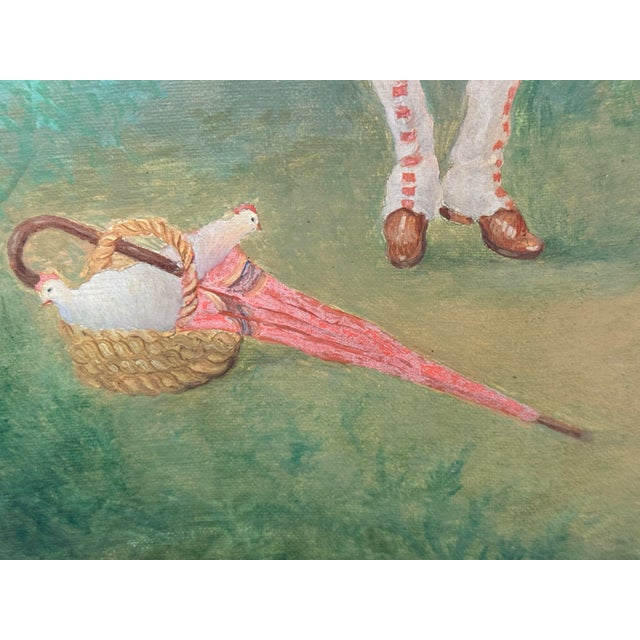 Roberto De Lucchi Crosa Female Painting, Vintage For Sale - Image 10 of 12