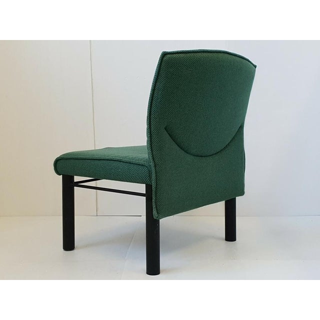 Green Vintage Wool and Steel Armchair, 1980s For Sale - Image 8 of 13