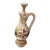 1980s Gorgeous Hand Painted Wooden Cruet W/ Stopper For Sale