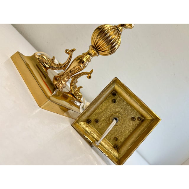 Golden Brass Dolphin Koi Fish Table Lamps, 1960s, Set of 2 For Sale - Image 12 of 17