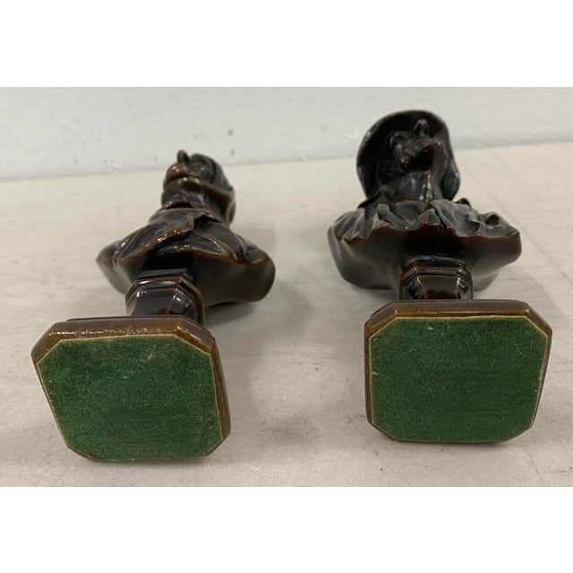 19th Century Old Man & Woman Bronze Sculptures For Sale - Image 4 of 8