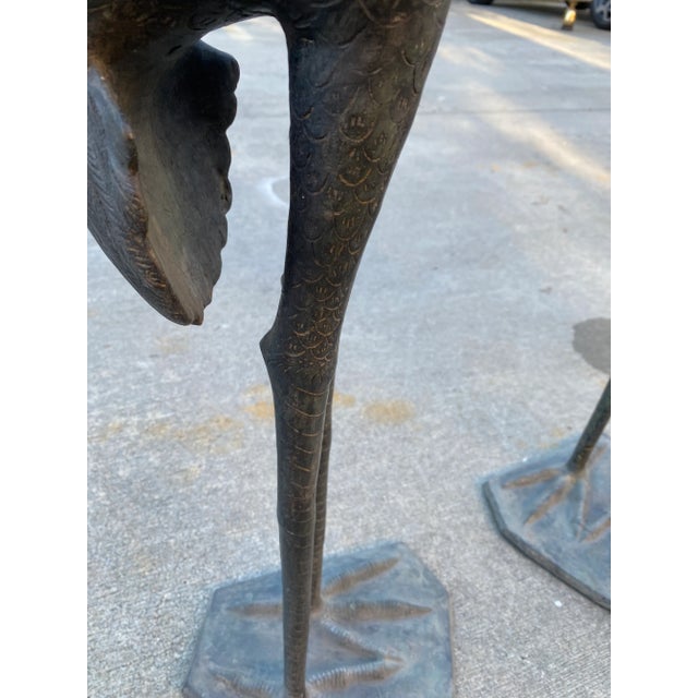Pair of 1970s Large Metal Standing Birds For Sale - Image 10 of 13