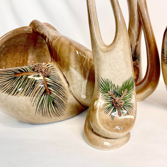 1980s Vintage Arts & Crafts Boho Chic Studio Pottery Vase & Planter Collection - Set of 5 For Sale - Image 11 of 12