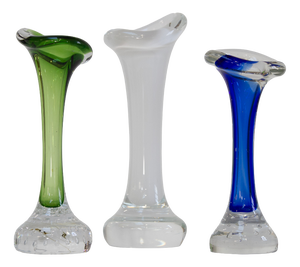 Swedish Bone Glass Vases by Bo Borgström for Aseda, 1960s, Set of 3