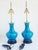 Mid Century Modern Blue Cerulean Table Lamps-a Pair For Sale - Image 4 of 12