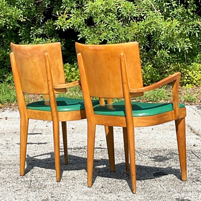Vintage Mid-Century Modern Heywood Wakefield "Missoula" Arm Chairs - A Pair For Sale In West Palm - Image 6 of 11