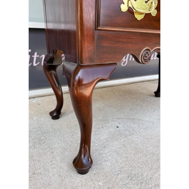 1990s Henkel Harris Solid Mahogany Highboy Model No. 145, 146, and 147 For Sale - Image 9 of 18