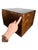 Macey Furniture Co. Vintage Macey 4-Drawer Library Card Catalog Cabinet – Solid Wood Brass Hardware For Sale - Image 4 of 11
