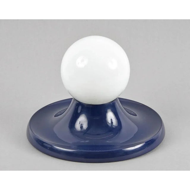 1960s Mid-Century Italian Blue Metal Light Ball Sconce by Achille Castiglioni for Flos, 1960s For Sale - Image 5 of 18
