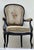 French Pair of Antique 19th Century Ebonized French Fauteuils W/Original Needlepoint Upholstery For Sale - Image 3 of 11
