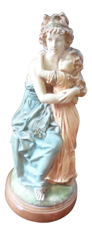 Vintage Artistic Royal Krafts Mother Daughter Statue