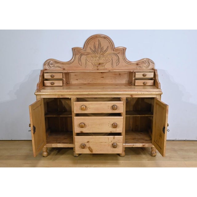 Pine Sideboard, Wales, 1920s For Sale - Image 4 of 18