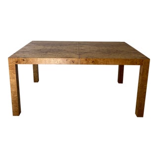 1970s Vintage Burlwood Dining Table For Sale