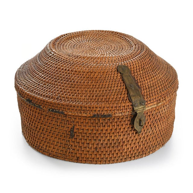 Hardware Braided Wooden Basket For Sale - Image 4 of 4