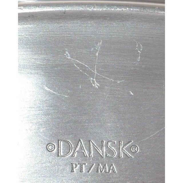 1980s Dansk Oval Aluminum Holloware Brass Bronze Finish Serving Platter For Sale - Image 11 of 13