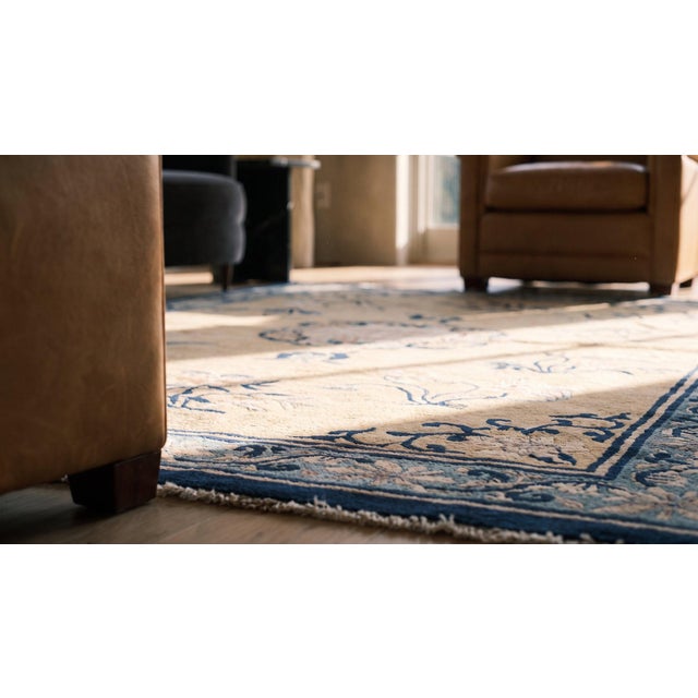 Peach Early 20th Century Chinese Peking Carpet For Sale - Image 8 of 9