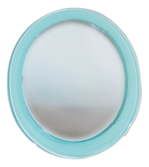 Vintage Oval Beveled Glass Mirror by A. Lupi for Cristal Luxor, Italy, 1970s