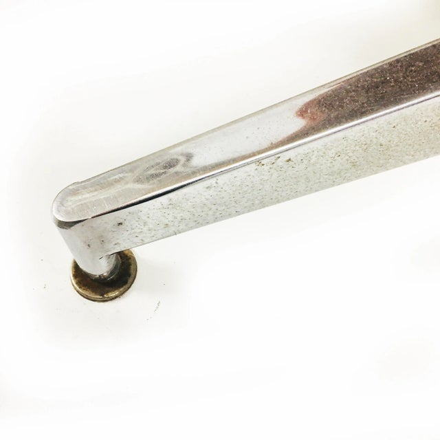 Mid Century Modern Orange Vinyl High Back Chair For Sale - Image 10 of 12