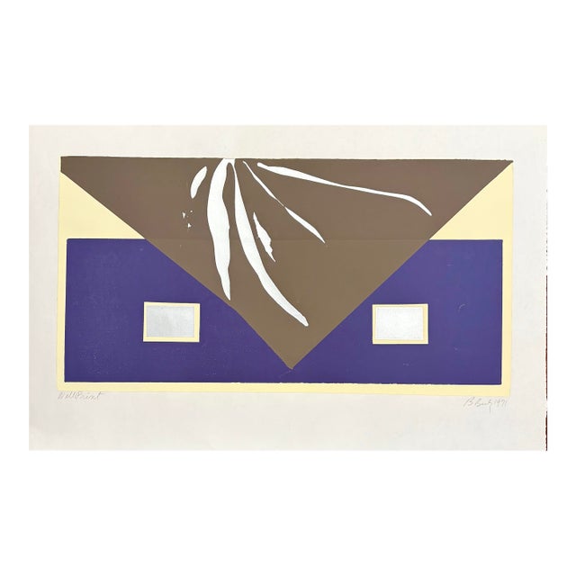 Barbara Beck 1971 Mid Century Modern Screen Print on Paper - Signed/Dated/Unframed For Sale