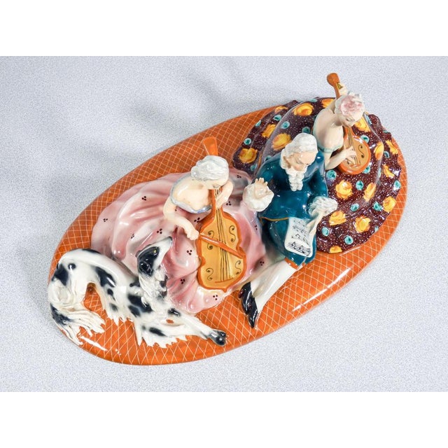 Ceramic Musician Sculpture Group from Mica, 1950s For Sale - Image 9 of 18
