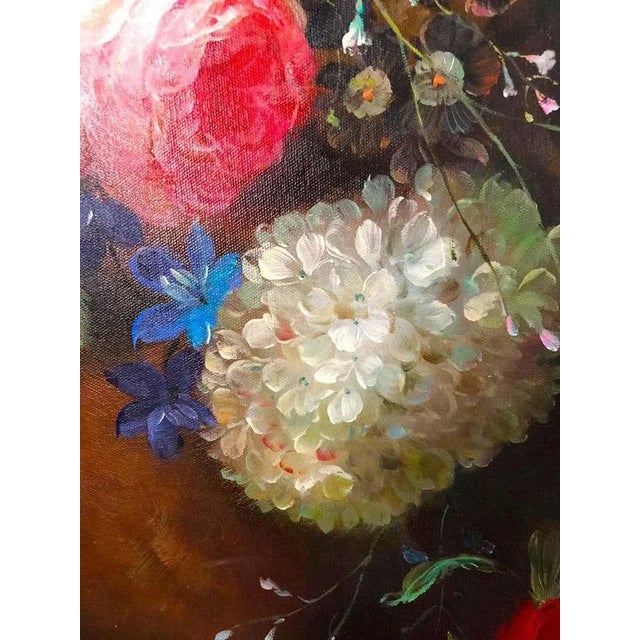 Pink Bouquet of Carnations, Still Life by S. Pecora, 20th Century For Sale - Image 8 of 15