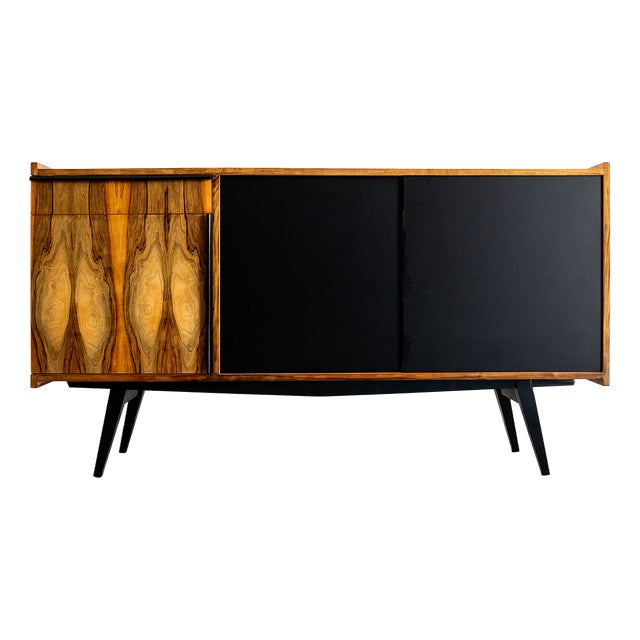 Vintage Polish Sideboard in Walnut, 1970s For Sale