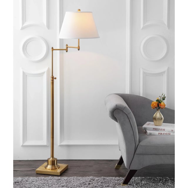 Ingram 68.5" Adjustable Swing Floor Lamp - Gold For Sale - Image 4 of 6