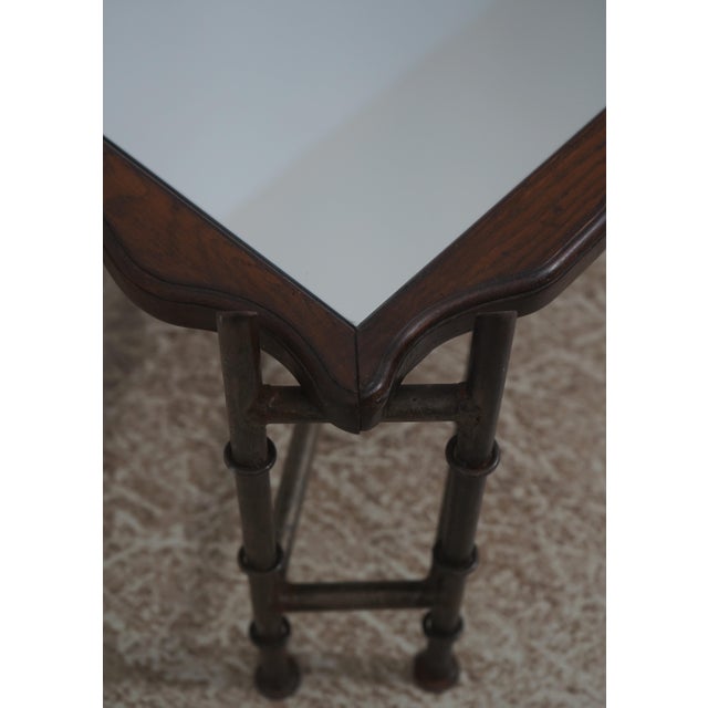 Baker Furniture Company Baker Bamboo Form Iron Base Coffee Table For Sale - Image 4 of 13