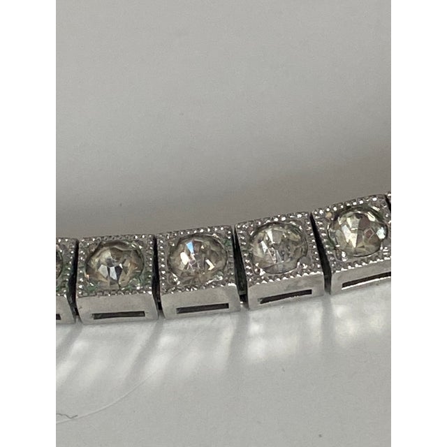 Dorsons Demi-Parure Set in Sterling Silver; Tennis Bracelet + Tennis Necklace For Sale - Image 16 of 17