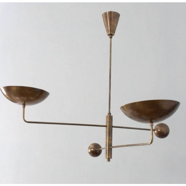 1960s Vintage Hanging Light in Brass, 1960s For Sale - Image 5 of 9