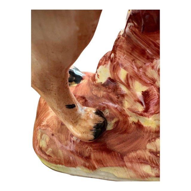 Rare 19th Century, English, Large Staffordshire Ceramic Pug Dog Figurine For Sale - Image 9 of 9