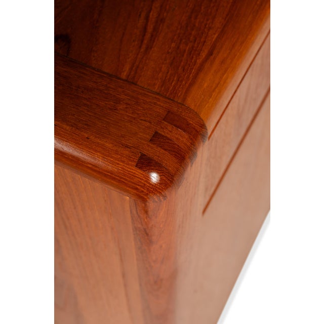 Elegant Mid-Century Danish Modern Cabinet / Sideboard / Credenza in Teak & Brass by D-Scan, C. 1980's For Sale - Image 15 of 18