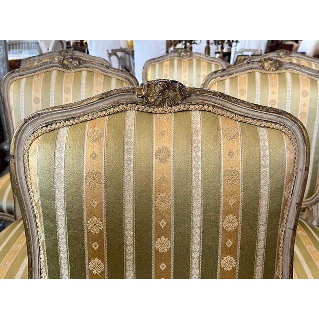 French 19th Century Set of 6 Louis XV-Style Side Chairs For Sale - Image 3 of 4