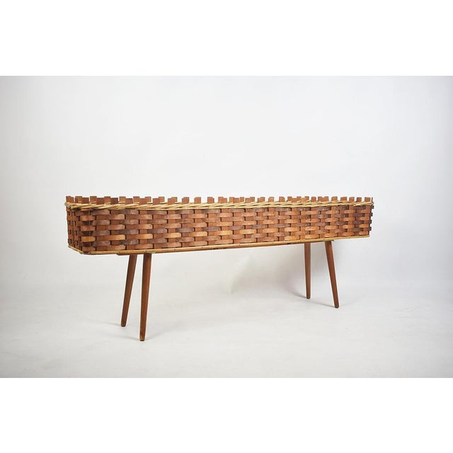 Wood Vintage Plant Stand in Wood, 1960s For Sale - Image 7 of 10