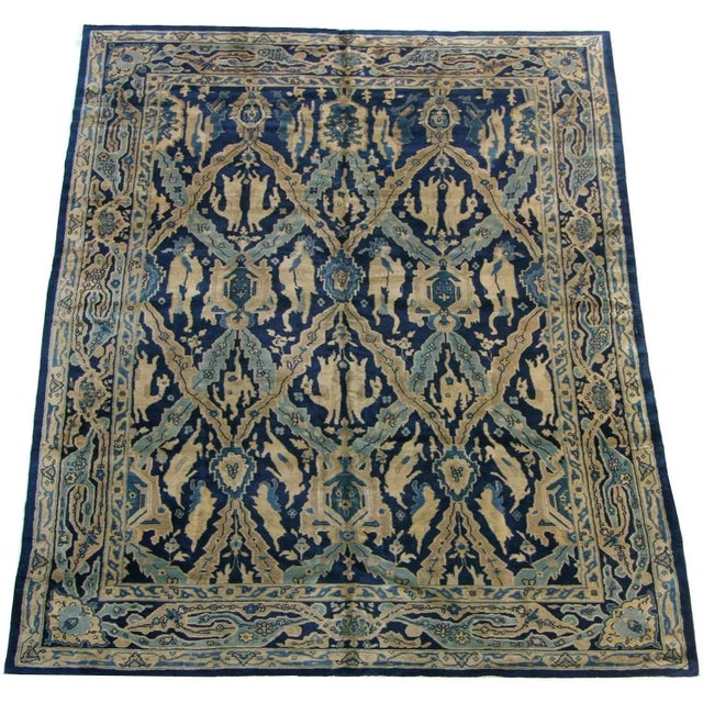 19th Century 1900s Antique Chinese Rug - 11'8'' X 9'2'' For Sale - Image 5 of 5