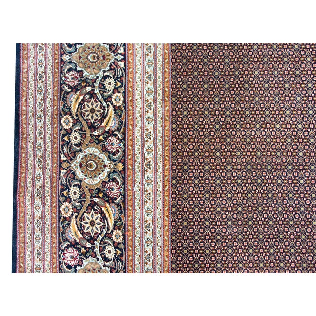 Brown Vintage Persian Tabriz Rug For Sale - Image 8 of 15