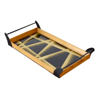 Vintage Serving Tray in Glass, 1970s For Sale