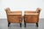 Offered for sale is this beautiful set of two subtle vintage sheepskin armchairs with a lovely light color and elegant...