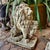 Antique Cast Stone Lion Garden Statues - A Pair For Sale - Image 9 of 12