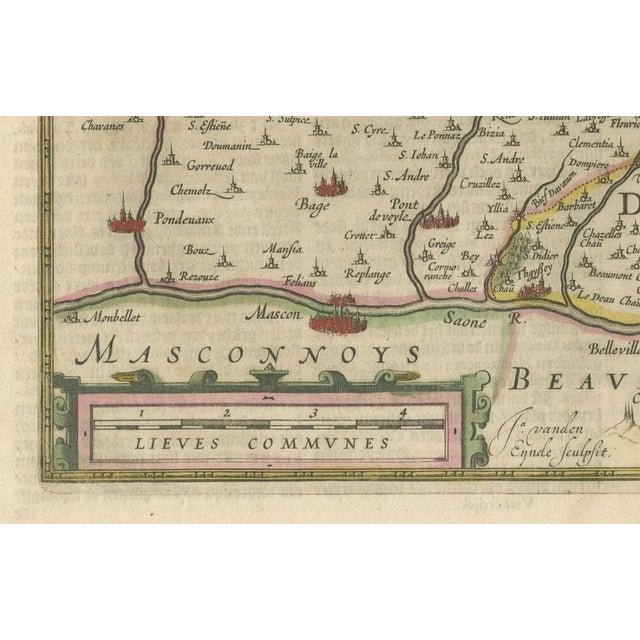 The Principality of Dombes by Jan Jansson, 1636 For Sale - Image 4 of 7