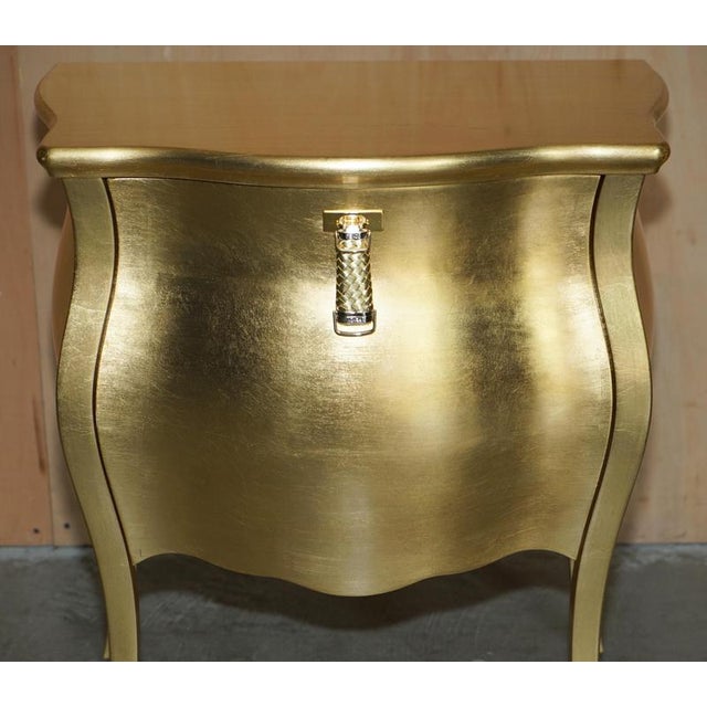 24CT Gold Leaf Canova Nightstands by Fendi Casa, Set of 2 For Sale - Image 6 of 18