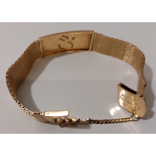 Vintage Bracelet in 18 Karat Gold with 18 Diamonds attributed to Omega, 1957 For Sale - Image 15 of 18