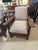 Arts & Crafts Arts & Crafts Morris Style Club Chairs With Grey Flannel Plaid -a Pair For Sale - Image 3 of 11